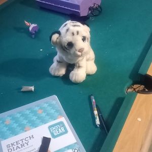 White snow leopard stuffed animal